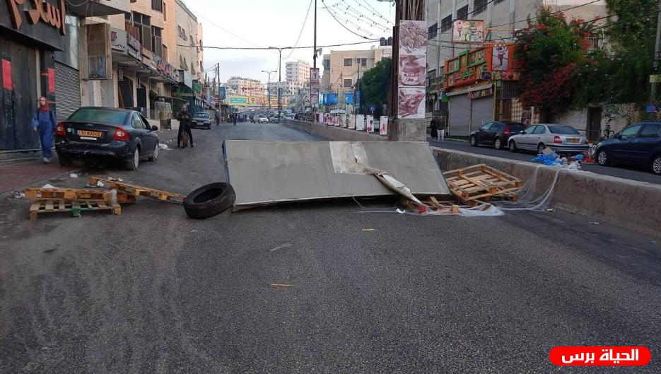 اضراب تجاري في نابلس وعصيان مدني في شعفاط